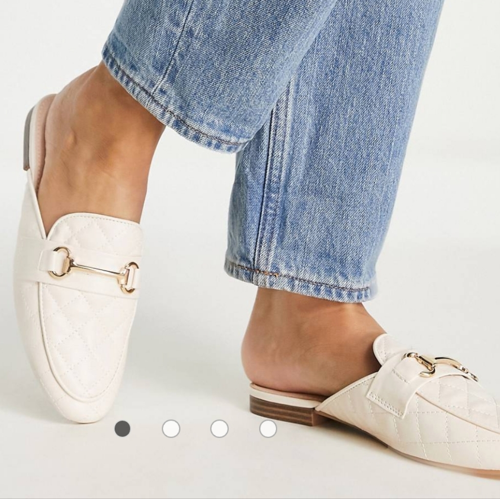 Raid Dency Backless Loafer / Mule In Cream Size 38
